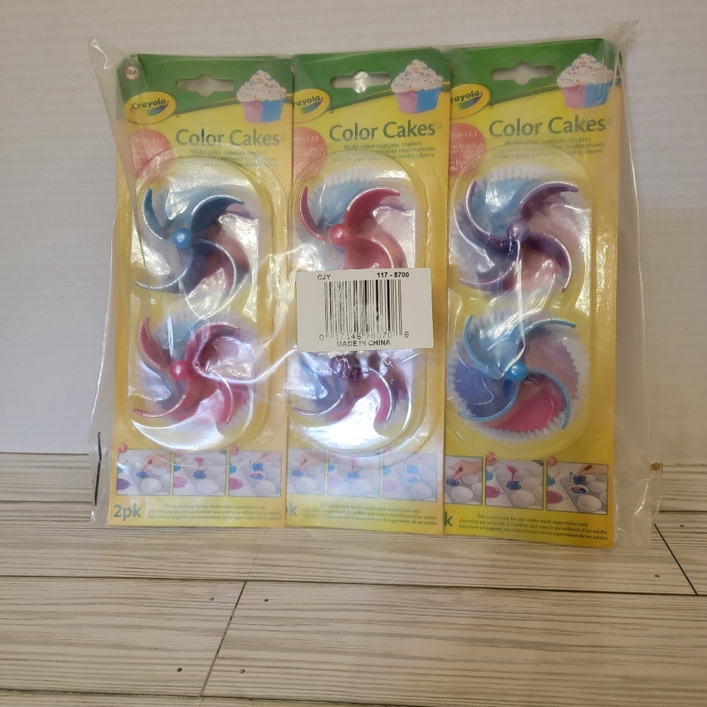 Set of 6 Crayola Color Cakes Cupcakes Driver Makers 3-2 Count Packages New